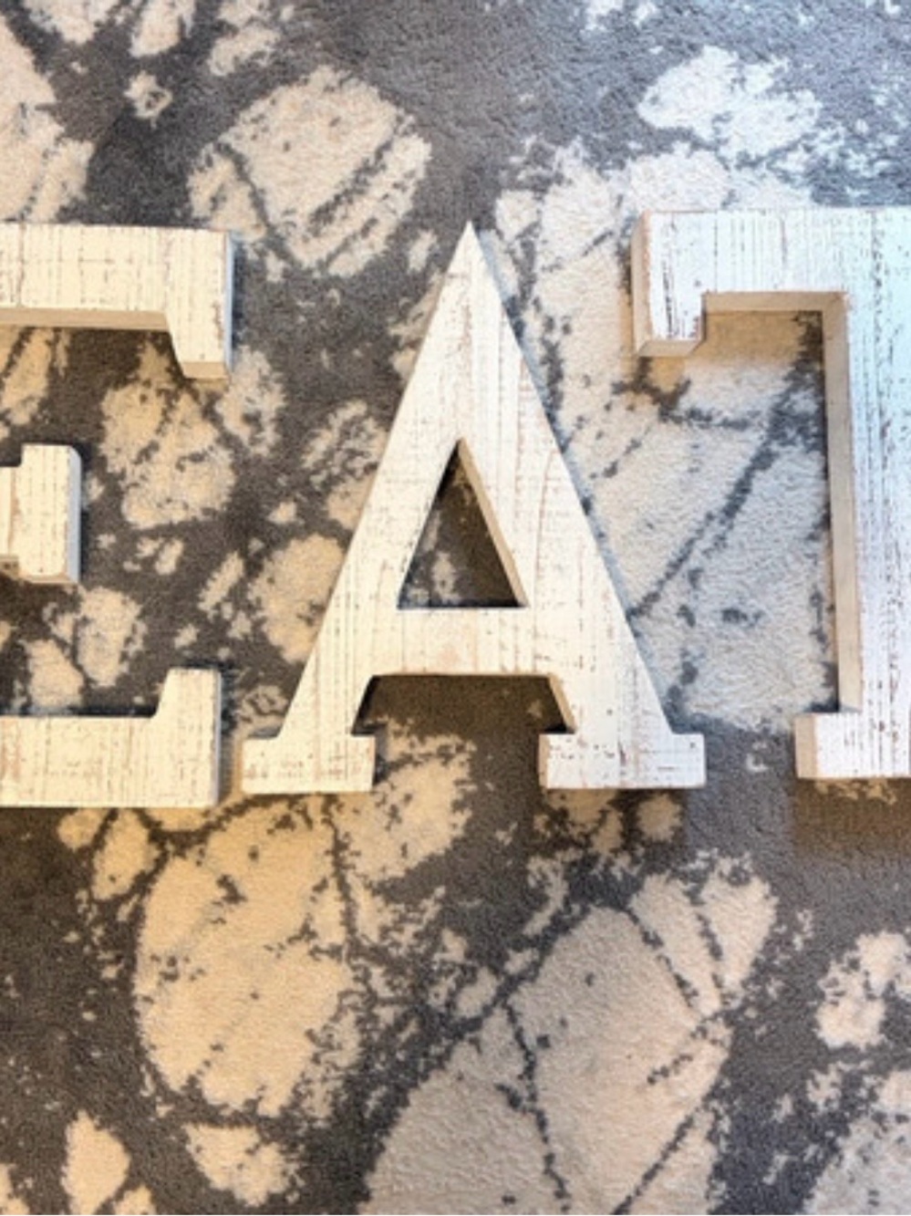 White Distressed Wooden Letter A Decor